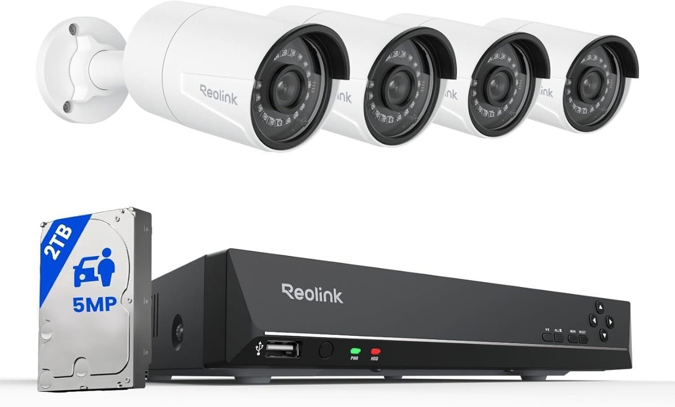 REOLINK 8‑Channel 5MP PoE Security Camera System with 2TB HDD – Model 