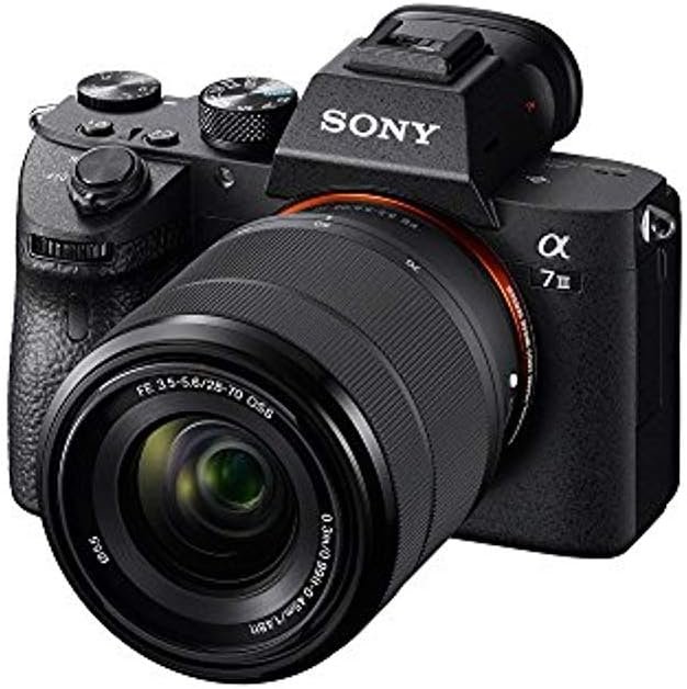 Sony Alpha a7 III Mirrorless Camera with 28‑70mm lens, full‑frame sens