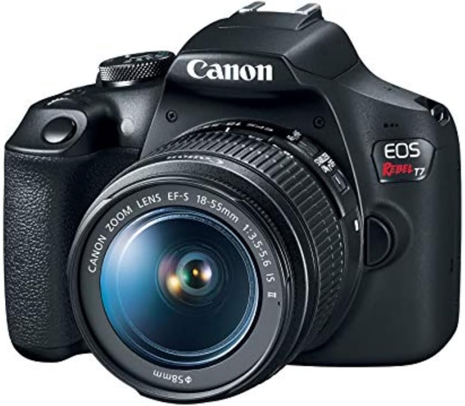 Canon EOS Rebel T7 DSLR with EF‑S 18‑55mm f/3.5‑5.6 II Lens Kit, 24.1 