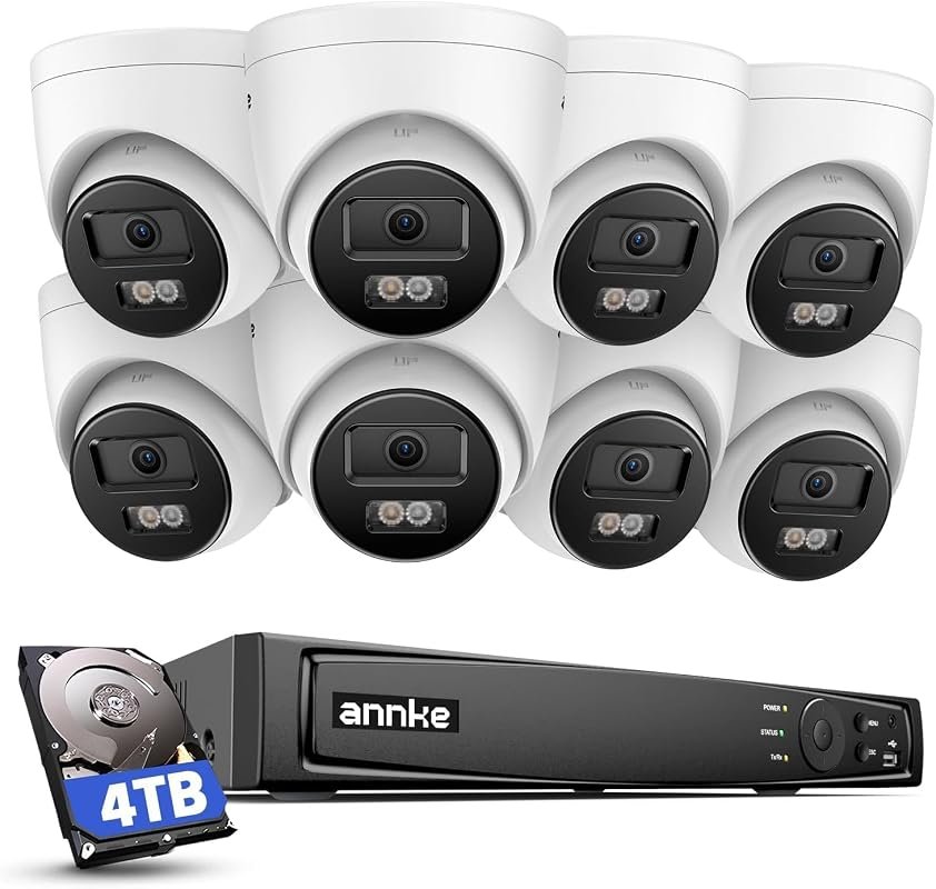 ANNKE 16‑Channel 4K PoE Security Camera System with Dual Light, 4TB HD