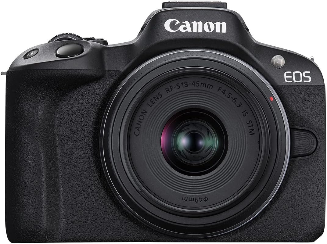 Canon EOS R50 with RF‑S18‑45mm F4.5‑6.3 STM Lens Kit, 24.2 MP APS‑C Se
