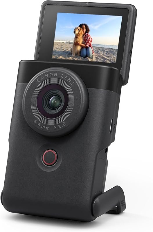 Canon PowerShot V10 Compact Vlogging Camera with 4K Video, flip screen