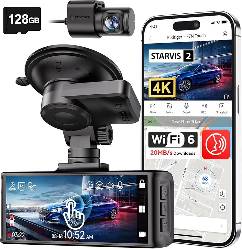 REDTIGER STARVIS 2 4K Front & Rear Dash Cam