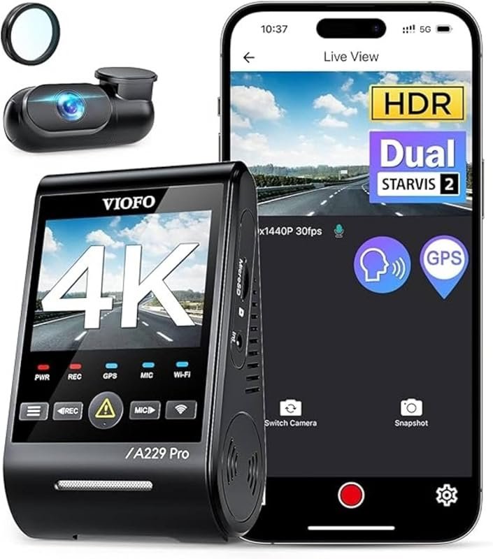 VIOFO A229 Pro 4K Front & Rear Dash Cam