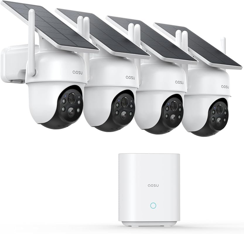 aosu D1 Classic Outdoor Security Camera Kit – Four Weather‑Resistant 1