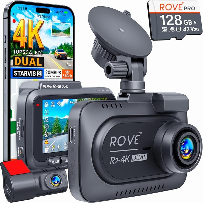ROVE R2‑4K Front & Rear Dash Cam