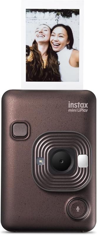 Fujifilm INSTAX Mini LIPLAY Hybrid Instant Camera in Deep Bronze with 