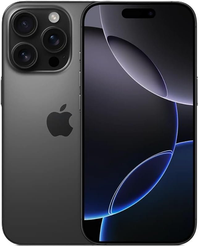 Renewed Apple iPhone 16 Pro Max 256GB Black Titanium, unlocked, 5G, Pr