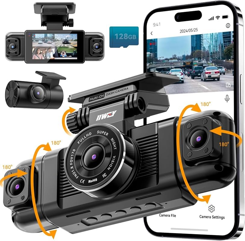 IIWEY N5 4‑Channel 360° Dash Cam