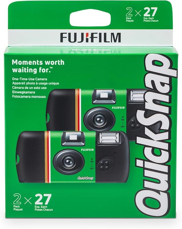 Fujifilm QuickSnap Flash 400 One‑Time‑Use Disposable 35mm Camera – 2‑P