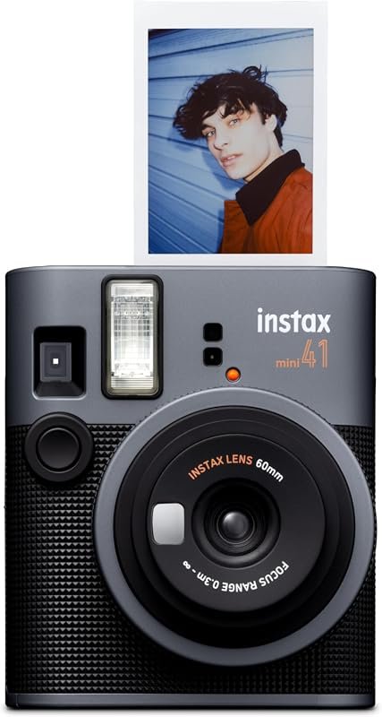 Fujifilm Instax Mini 41 Instant Film Camera – Classic Black Design, Ea