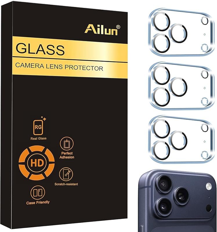 Ailun 3‑Pack Camera Lens Protector for iPhone 17 Pro Max – premium tem