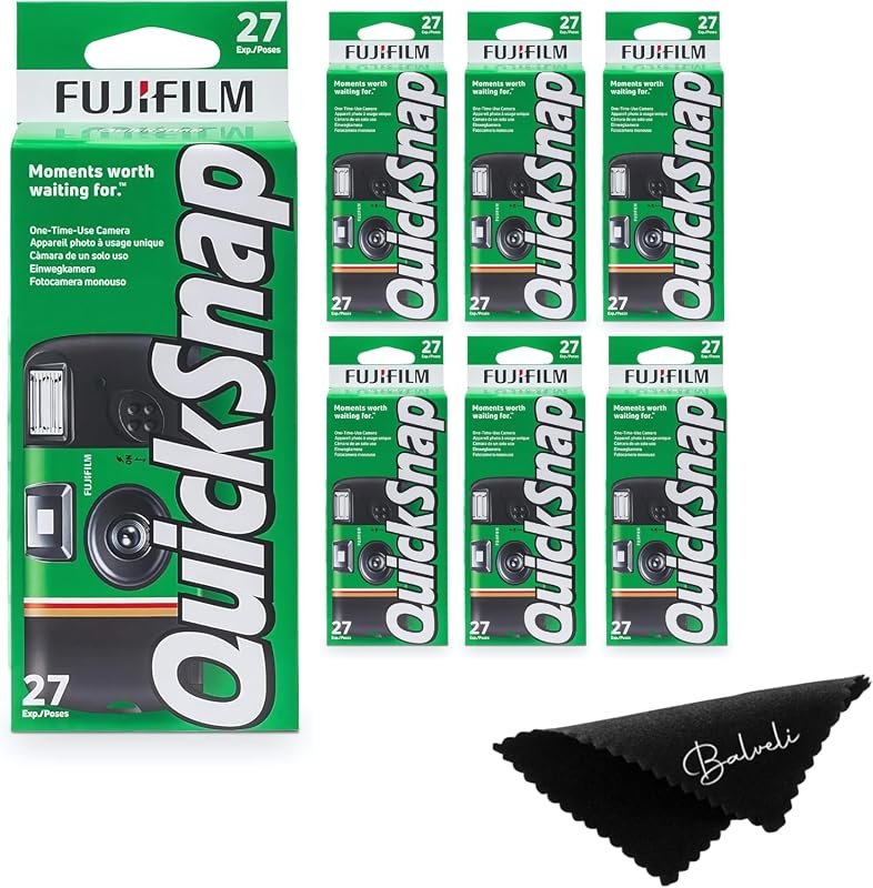 Fujifilm QuickSnap Flash 400 Disposable 35mm Camera – 6‑Pack, 27 Shots