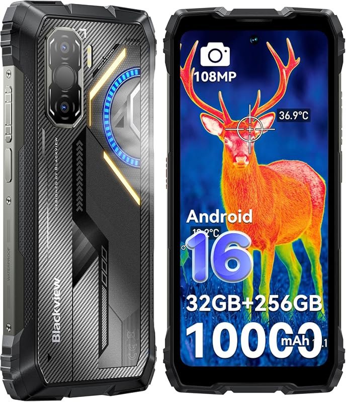 Blackview Rock 3 4G Rugged Phone featuring Thermal Camera, 6.78