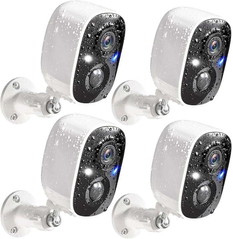 GMK 4‑Pack 2K Wireless Outdoor Security Camera System provides Clear V