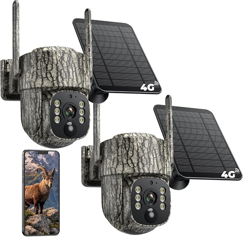 4G LTE Cellular Trail Camera 2‑Pack offers human auto‑tracking, 2.5K H