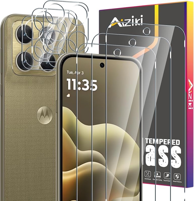 3‑in‑1 Pack for Motorola Edge 2026 screen protector and camera lens gu
