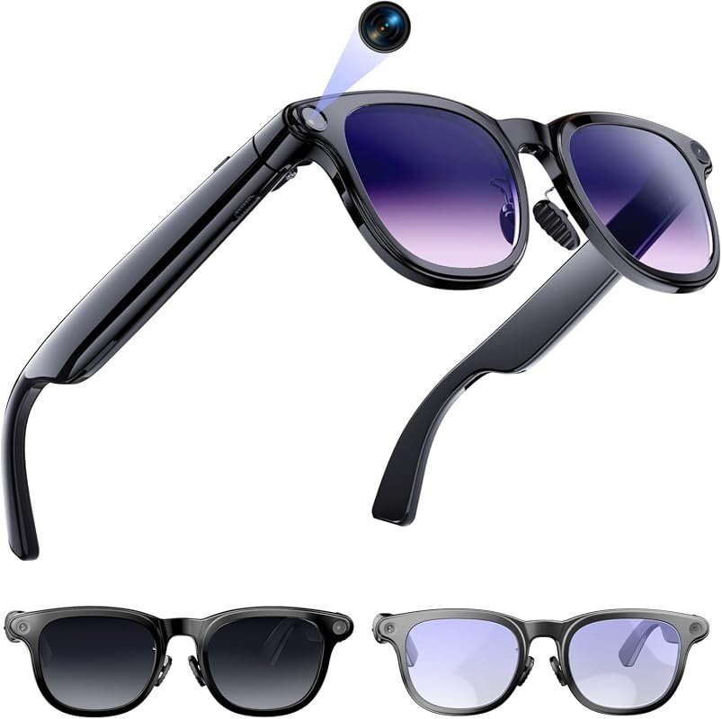 AI Smart Travel Glasses with Built‑In 4K Camera – Ultra‑Light Frame, H