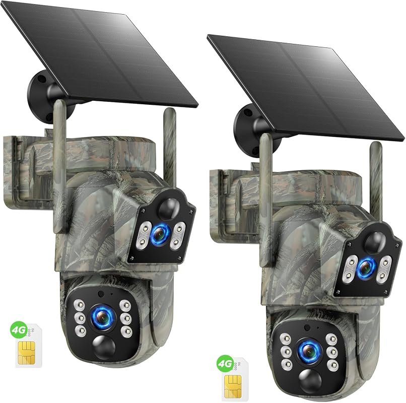 4G LTE Dual‑Lens Cellular Trail Camera provides 360° live streaming, h