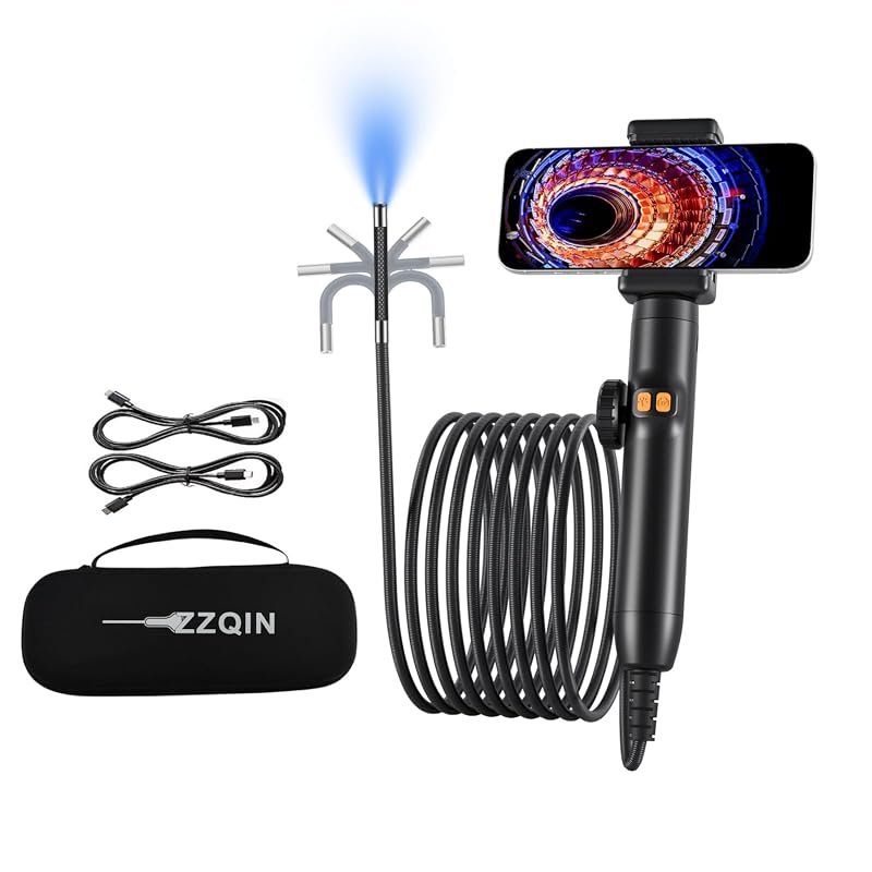 Mobile Endoscope Camera with LED Light, Compatible with iPhone and And