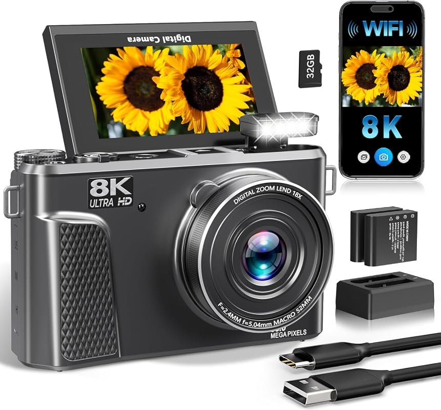 8K VisionCam digital camera offers 88 MP sensor, fast autofocus, Wi‑Fi