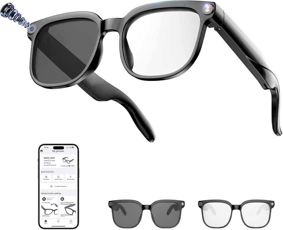 AI Smart Glasses Featuring 8MP Camera, 4K Video Capture, and Real‑Time