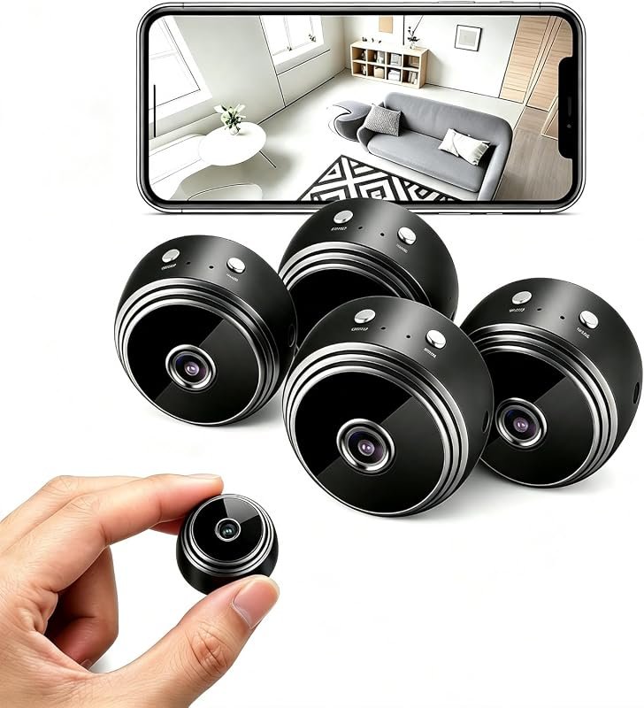 4‑Pack of 1080P Wi‑Fi Hidden Cameras with Night Vision, perfect for pe