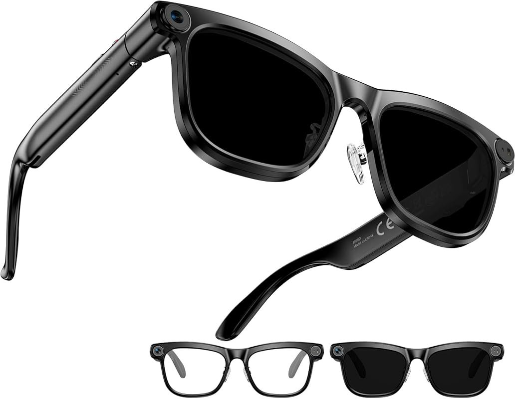 AI Smart Glasses with 8MP HD Camera – Compact Frame, Voice Commands, P