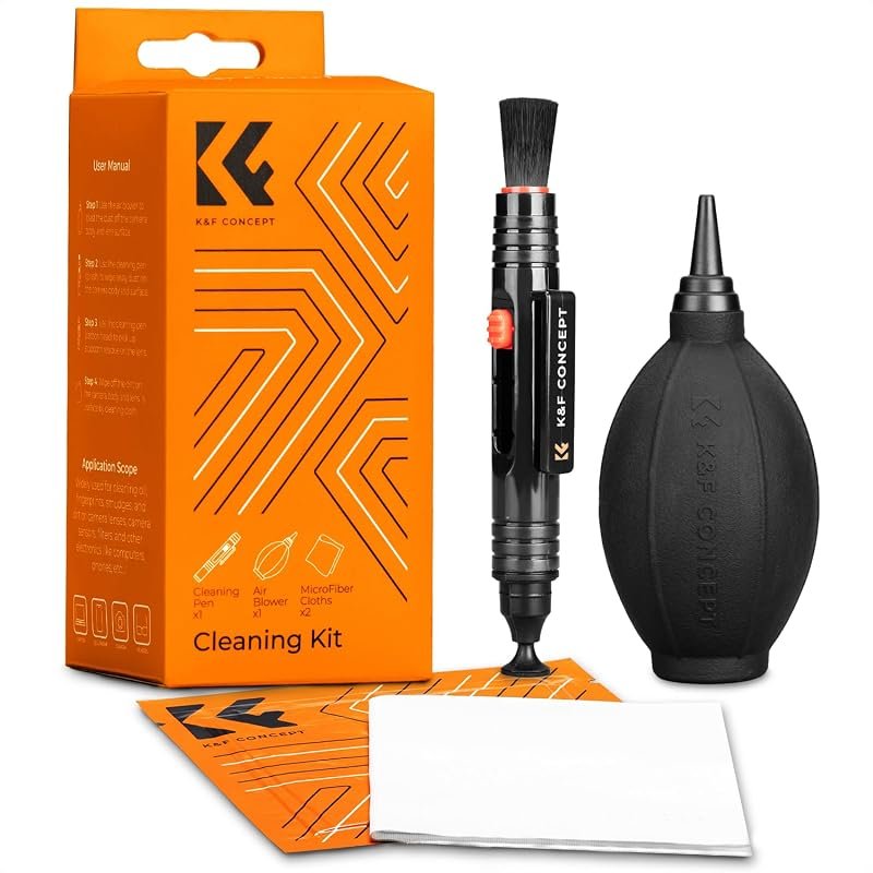 K&F CONCEPT 4‑in‑1 Camera Lens Cleaning Kit – Ideal Starter Set for Be