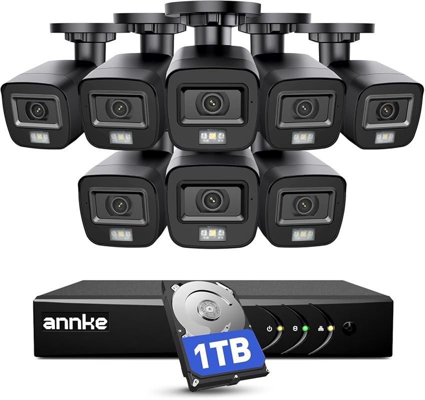 ANNKE 3K Lite Outdoor Wired Security Camera System featuring 8 × 2MP C