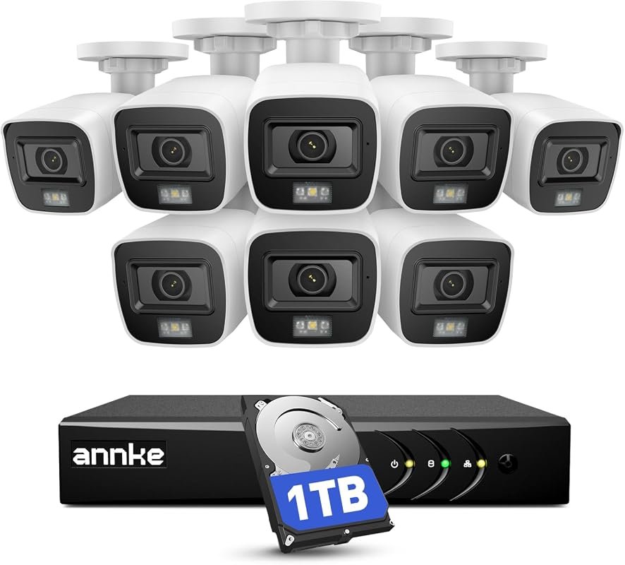 ANNKE 8-Channel 3K Lite Wired Security Camera System featuring Eight C