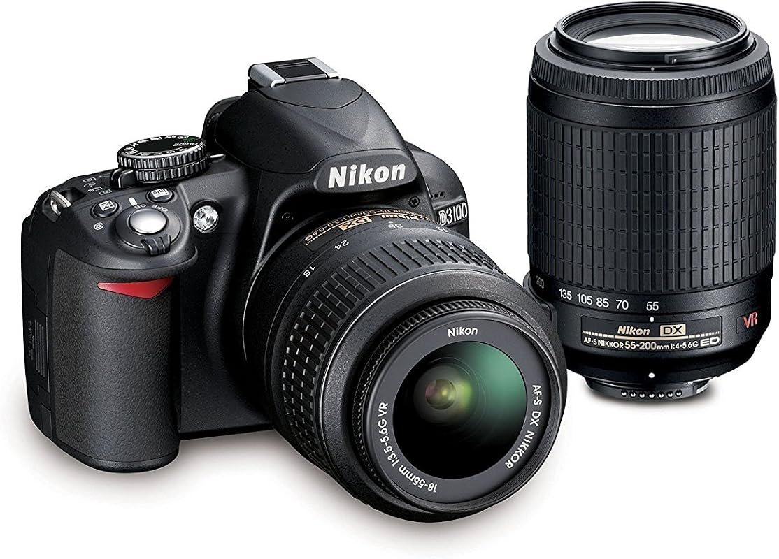 Nikon D3200 24.2MP DSLR Camera Bundle includes 18-55mm and 55-200mm VR 