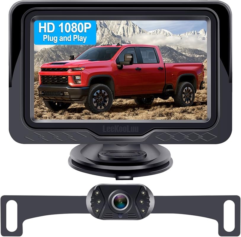 1080P HD Plug‑Play Backup Camera with Fast 60FPS Real‑Time Smooth View