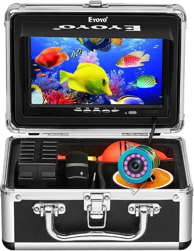 Eyoyo 7‑inch Underwater Fishing Camera with LCD monitor and 1000 TVL r