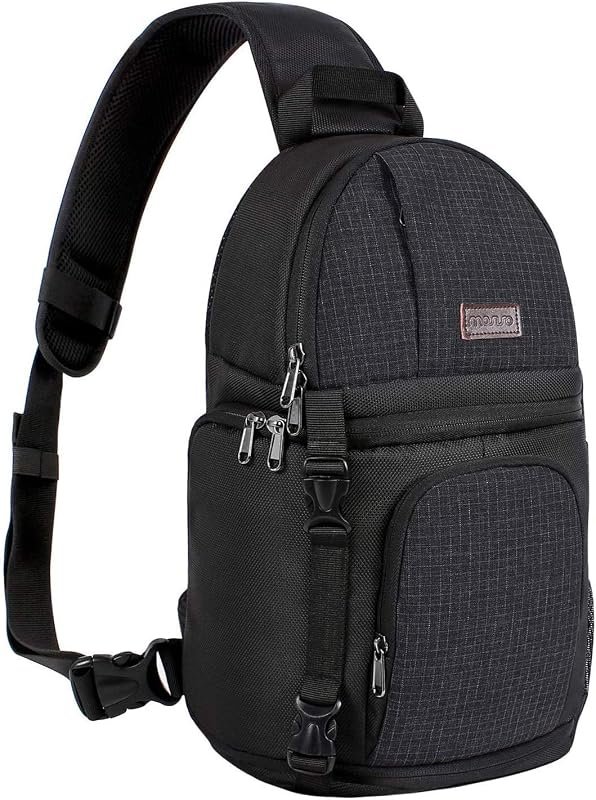MOSISO Compact Camera Sling Bag – padded shoulder strap, quick‑access