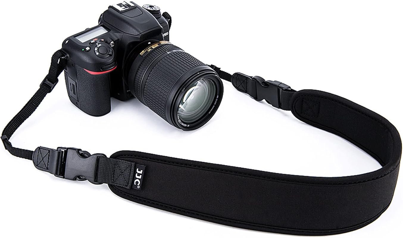 JJC DSLR Camera Neck and Neoprene Shoulder Strap – Universal Fit for C