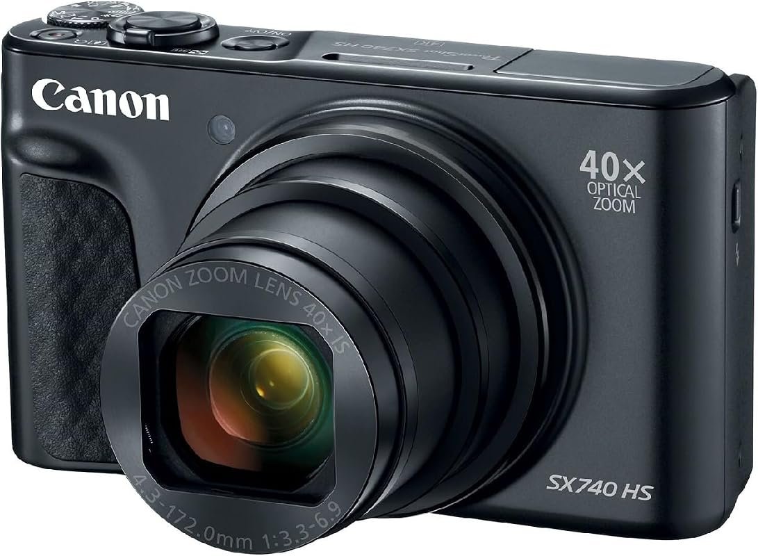 Canon PowerShot SX740 HS compact travel camera with 40× optical zoom, 