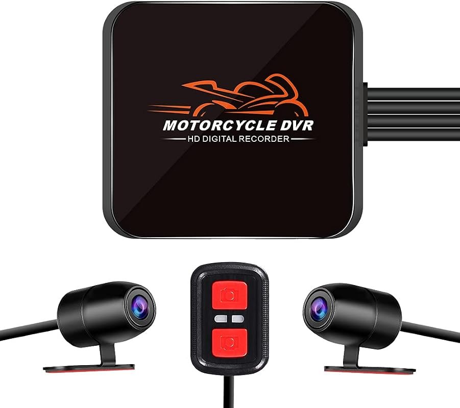 VSYSTO WiFi Motorcycle Dash Cam – 130° Front & Rear 1080P Cameras with