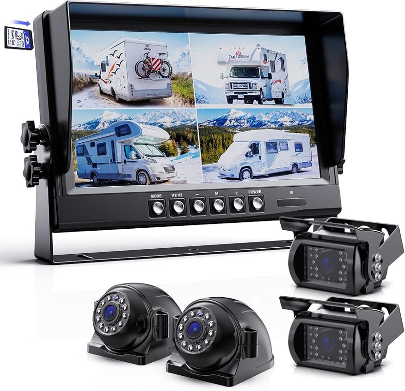 1080P Wired Backup Camera Kit with 9