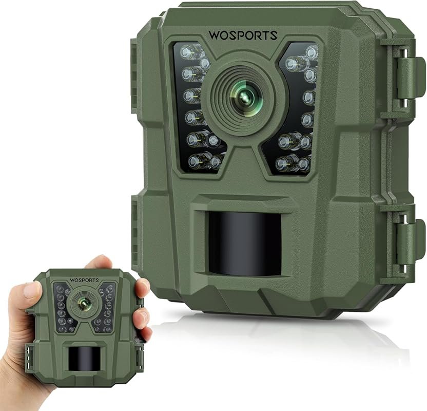 WOSPORTS Mini Trail Camera delivers 30MP photos, 1080p HD video, night