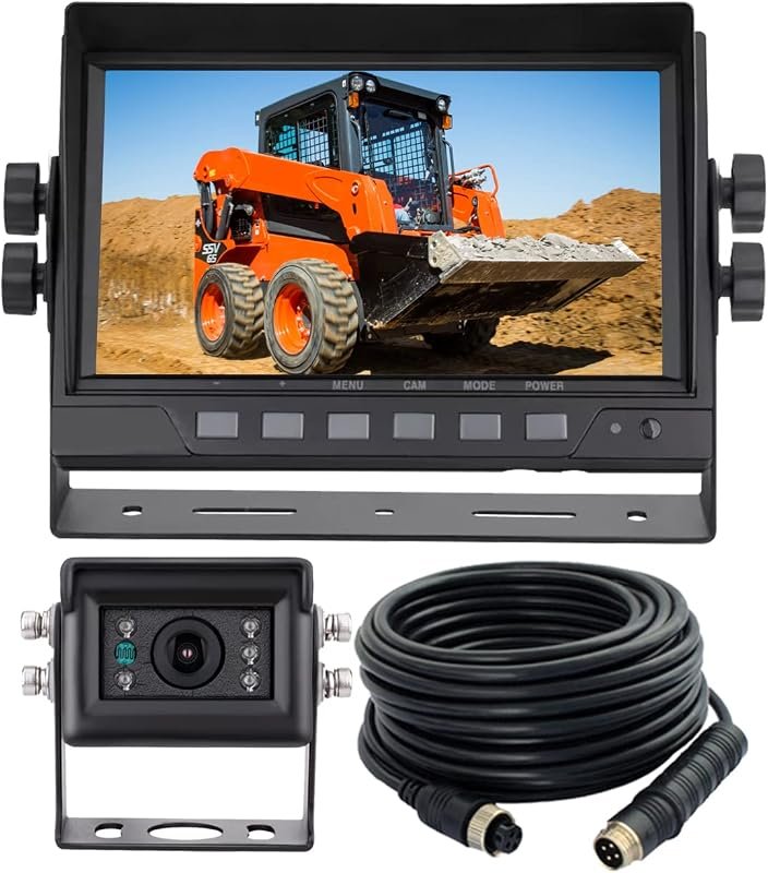 7‑inch 1080P AHD Wired Backup Camera with Guide Line, IP69K Waterproof