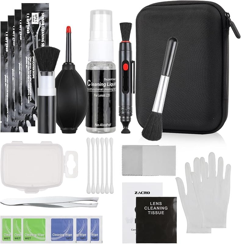 14‑in‑1 Lens & Sensor Cleaning Kit – Includes Blower, Detergent, Swabs