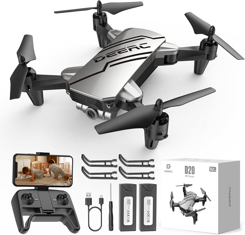 DEERC D20 Mini 1080P FPV Drone for Kids – Alt‑Hold, Headless, One‑Key 