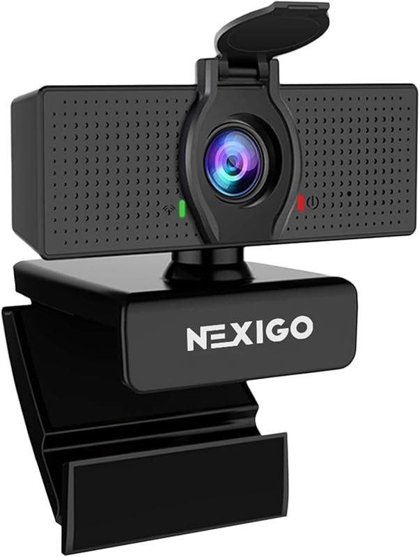 NexiGo N60 1080P USB Webcam with mic, privacy cover and plug‑and‑play 