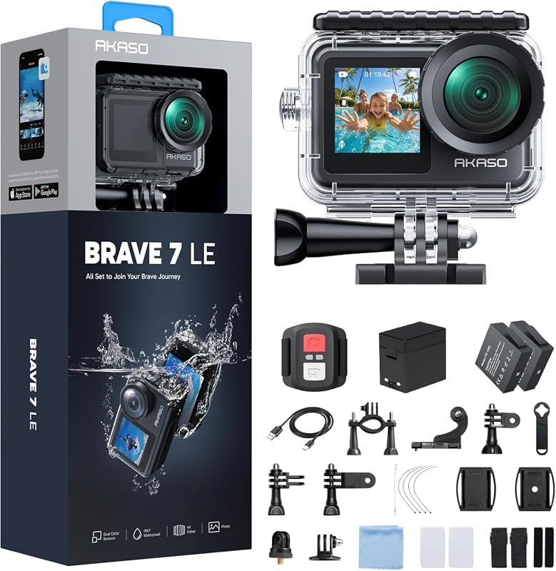 AKASO Brave 7 LE Action Camera offers 4K30 video, 131 ft waterproof, a