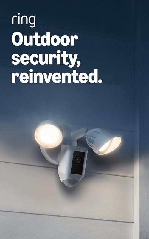 Ring Floodlight Cam Wired Plus provides motion‑activated 1080p HD vide