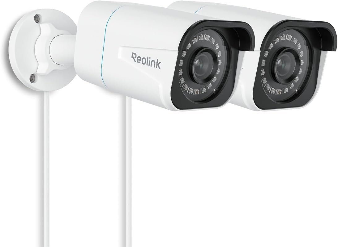 REOLINK RLC-810A PoE Security Camera Pack of 2, 4K Resolution with 100