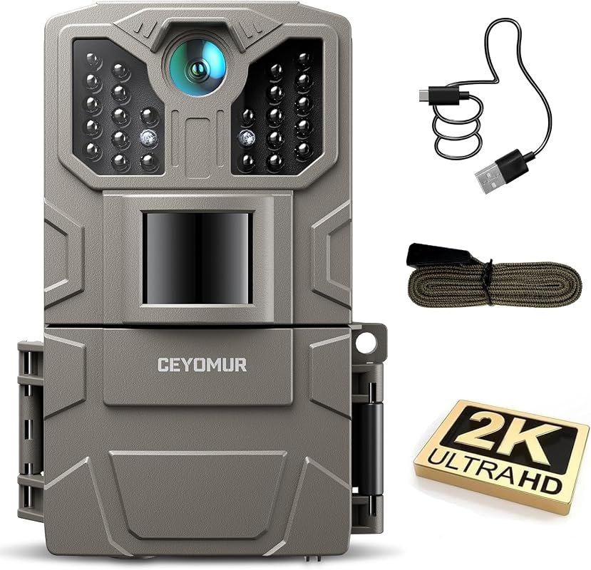 CEYOMUR 36MP HD Trail Camera featuring night vision, motion‑activated 