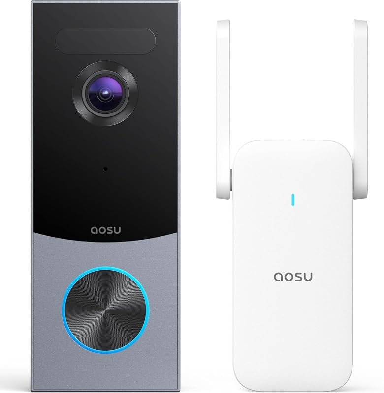 aosu Ultra HD Video Doorbell – Wireless or wired, 5MP video, night vis