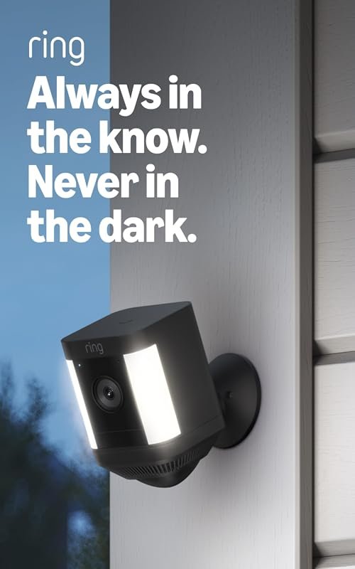 Ring Spotlight Cam Plus – battery‑powered, HD video, two‑way talk, col